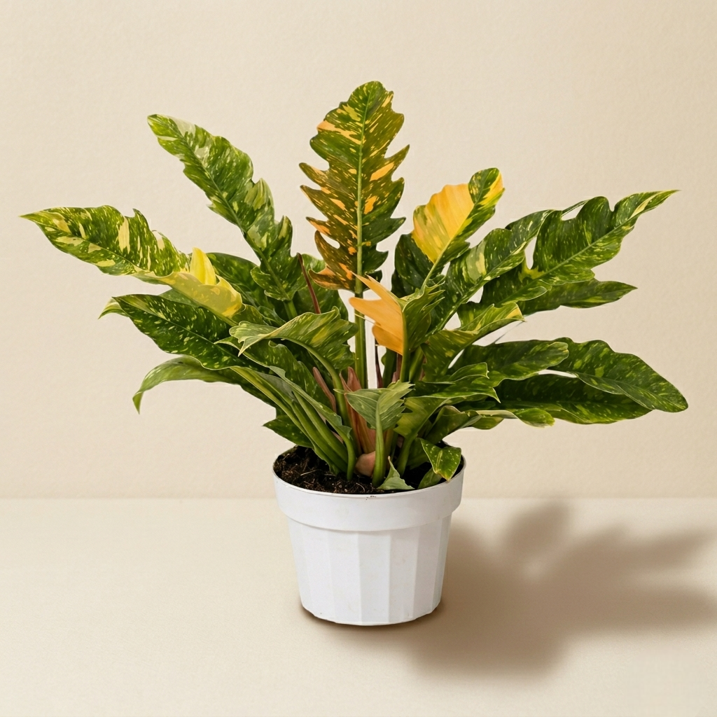 Philodendron Fire Variegated Live Plant